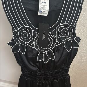 Apostrophe Black Floral Dress